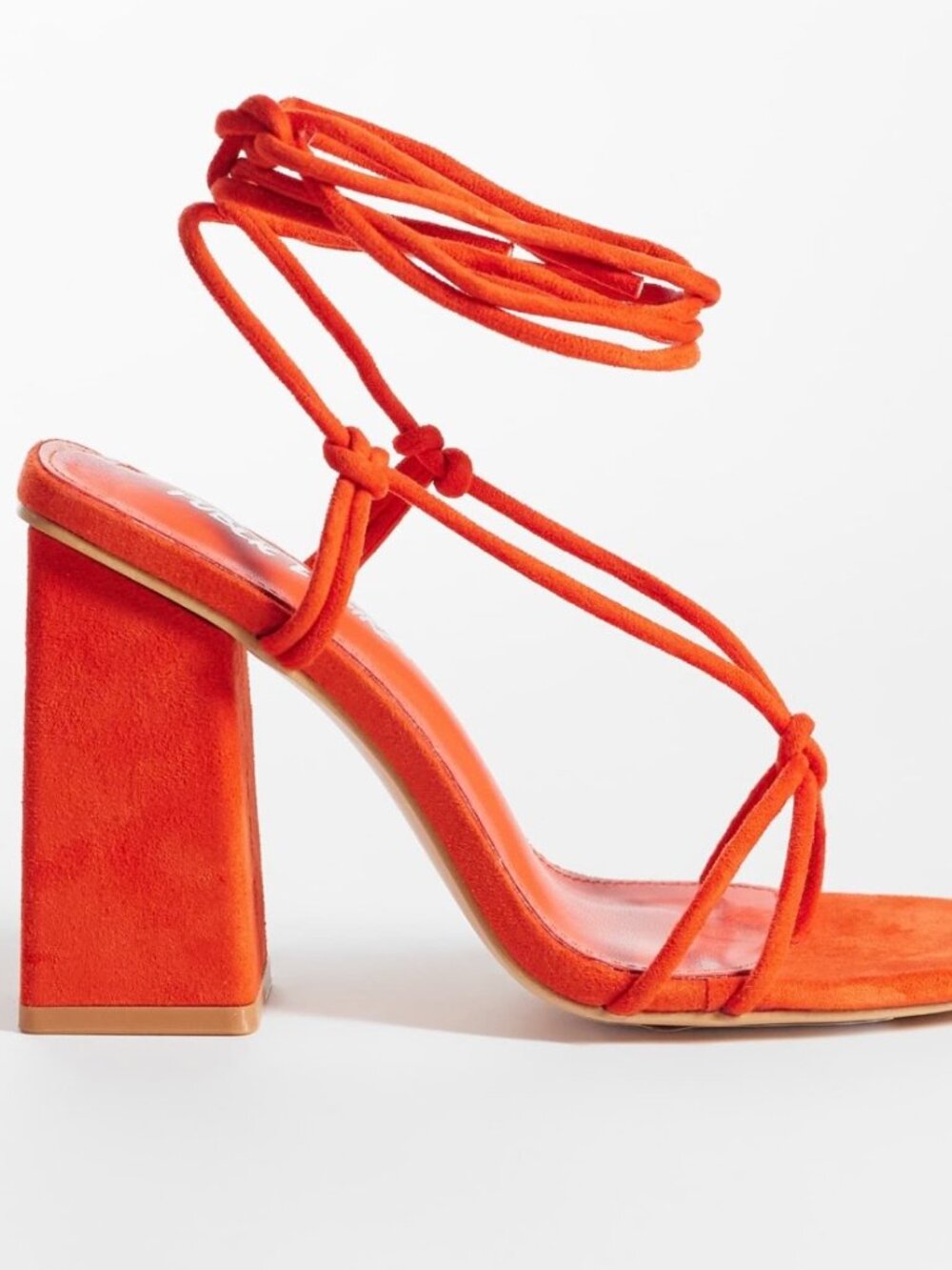Public Desire Elira Tie Leg Block Heel Sandals
